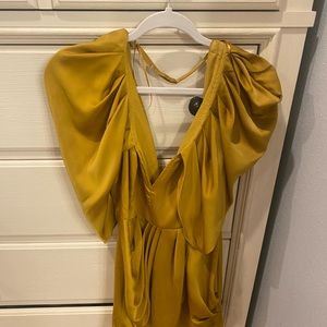 Yellow cocktail dress